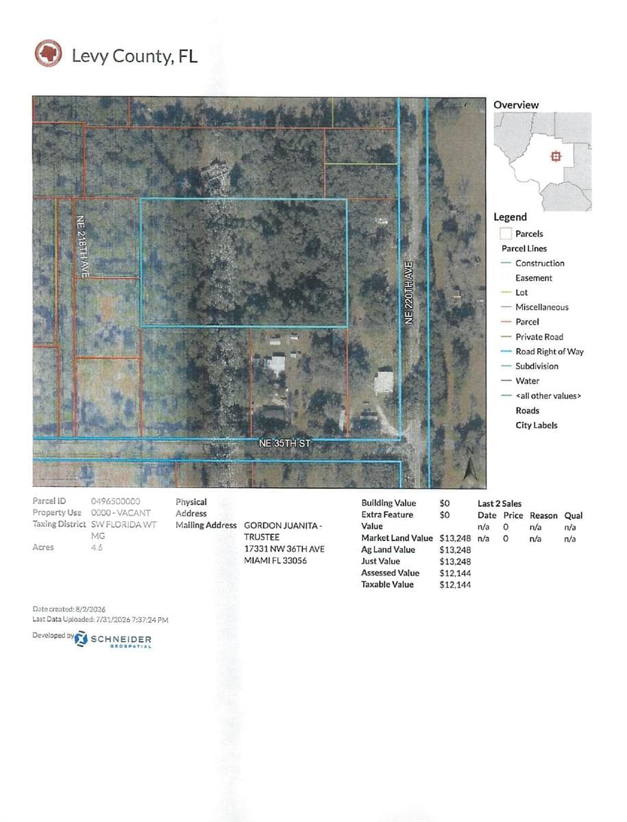 Xxx NE 35 Street, Williston, FL 32696