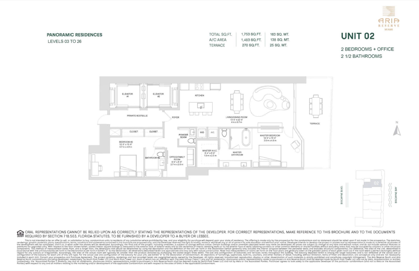 Aria Reserve Miami — Residence 02 floor plan