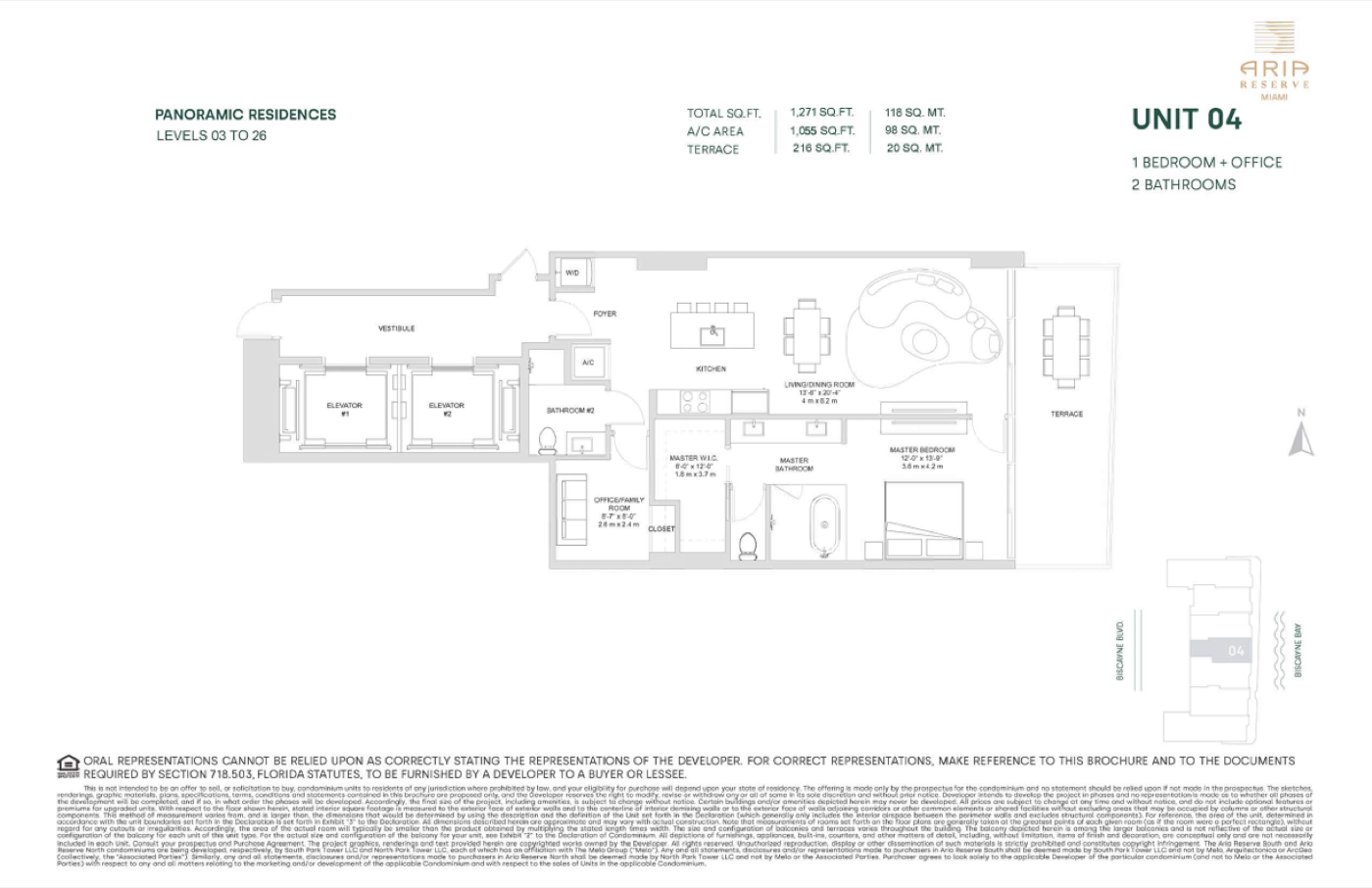 Aria Reserve Miami — Residence 04 floor plan