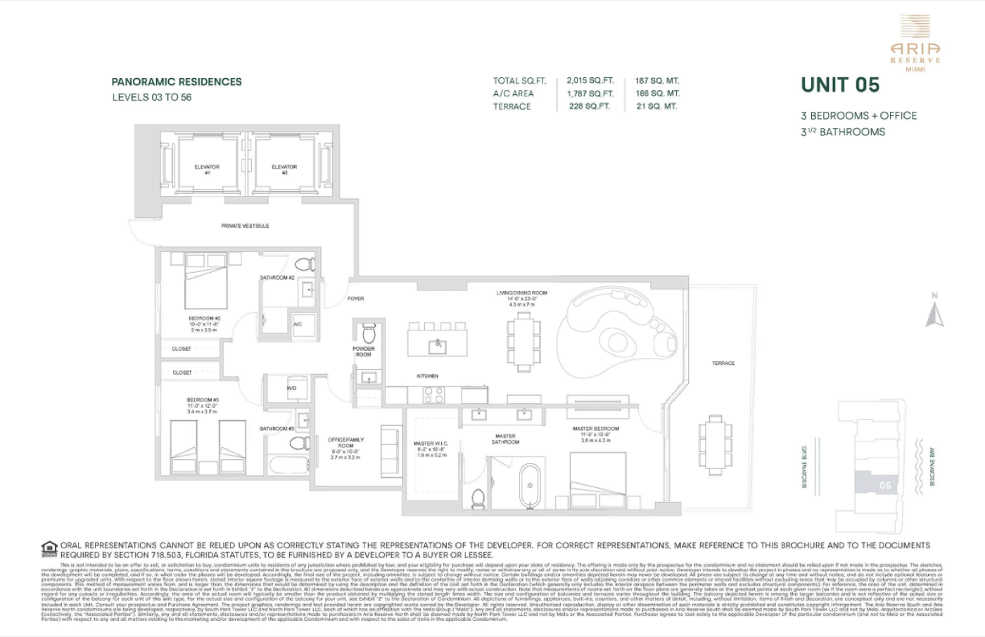 Aria Reserve Miami — Residence 05 floor plan