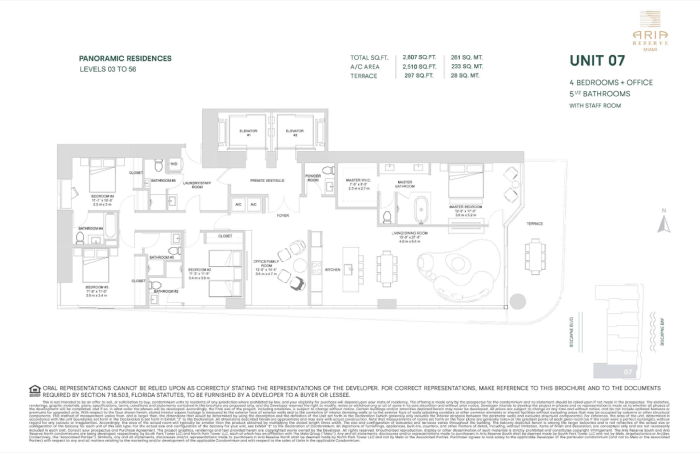Aria Reserve Miami — Residence 07 floor plan
