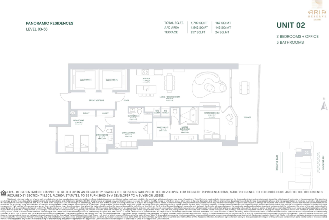 Aria Reserve South Tower — Residence 02 floor plan